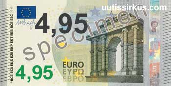 4,95 euron seteli