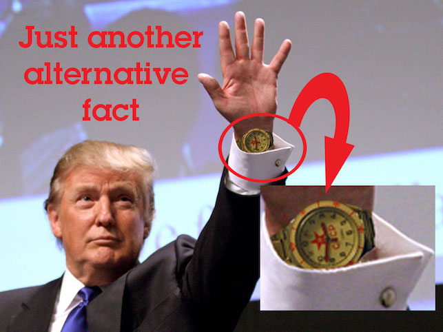 Donald has an interesting watch with the Soviet stars and the letters CCCP
